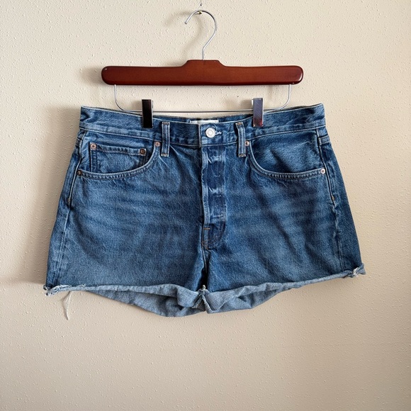 Agolde Pants - AGOLDE Denim Shorts Size 29 Raw Hem Medium Wash